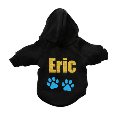 Sudaderas con capucha personalizadas para mascotas, suéter de perro con purpurina y estampado de patas, regalos de Navidad,