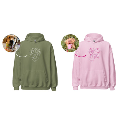 Sudadera personalizada con foto de mascota bordada