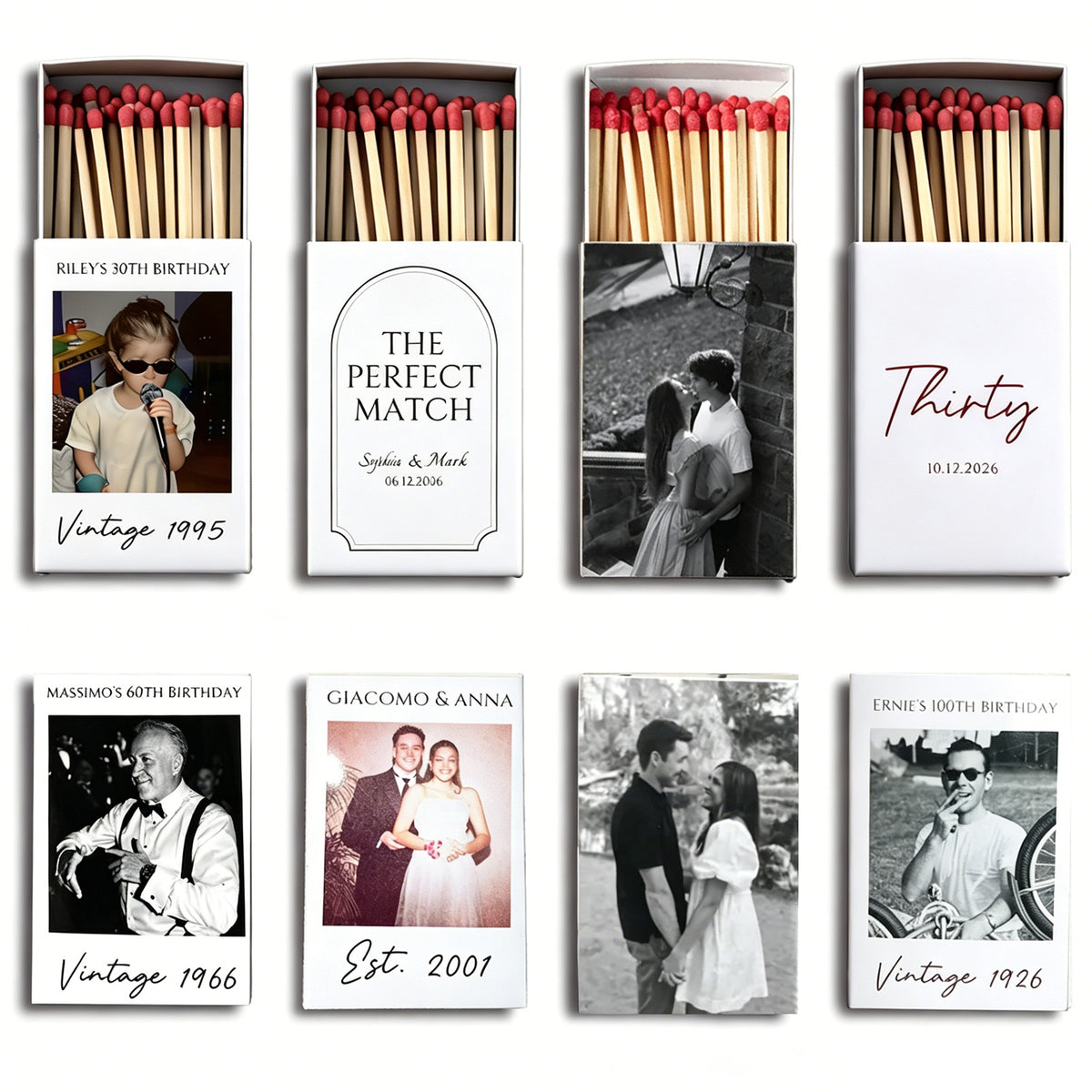 Personalized Matchbooks Bulk Custom Photo Matchbooks for Birthday Wedding Engagement Party Favors