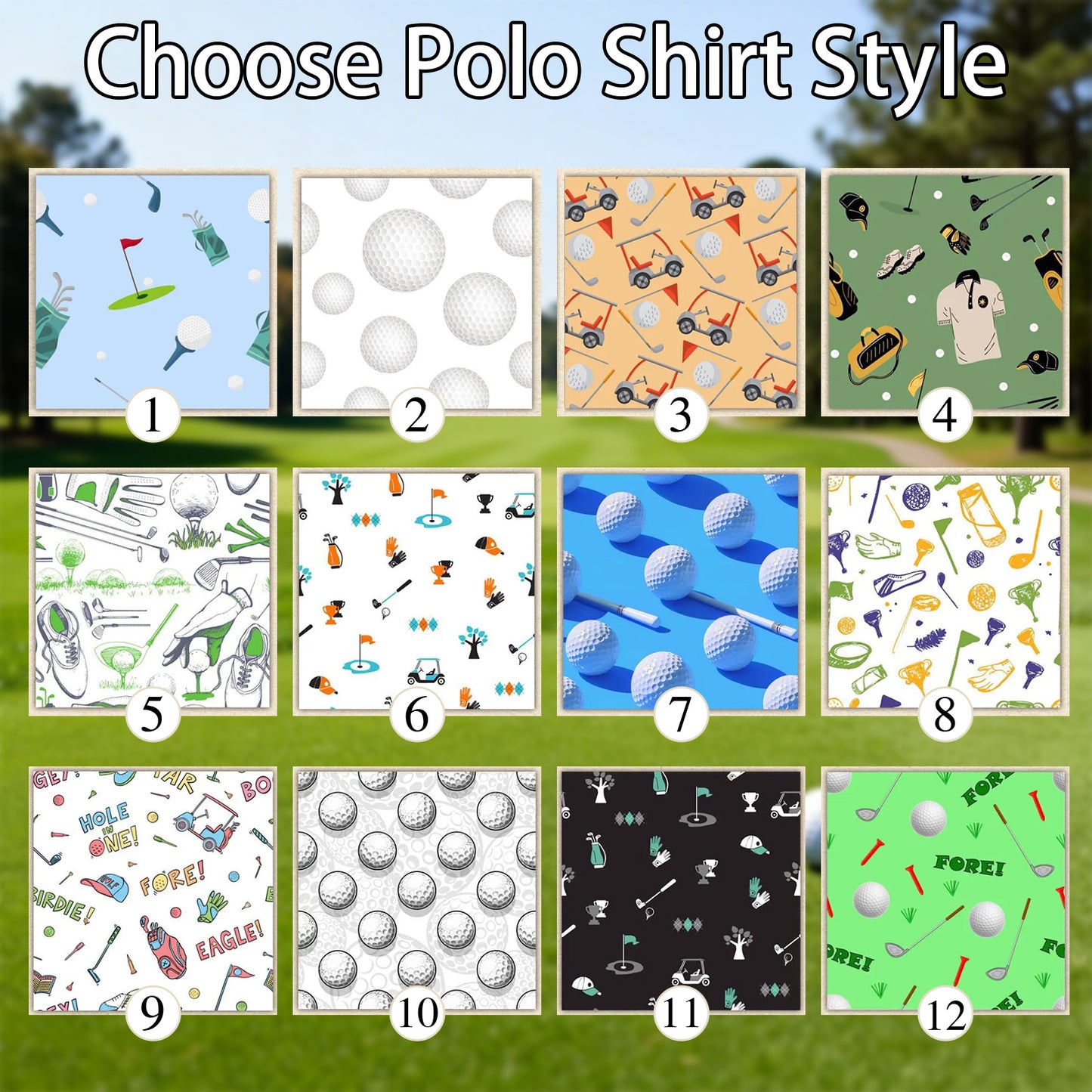 Personalized Golf Polo Shirt Custom Face