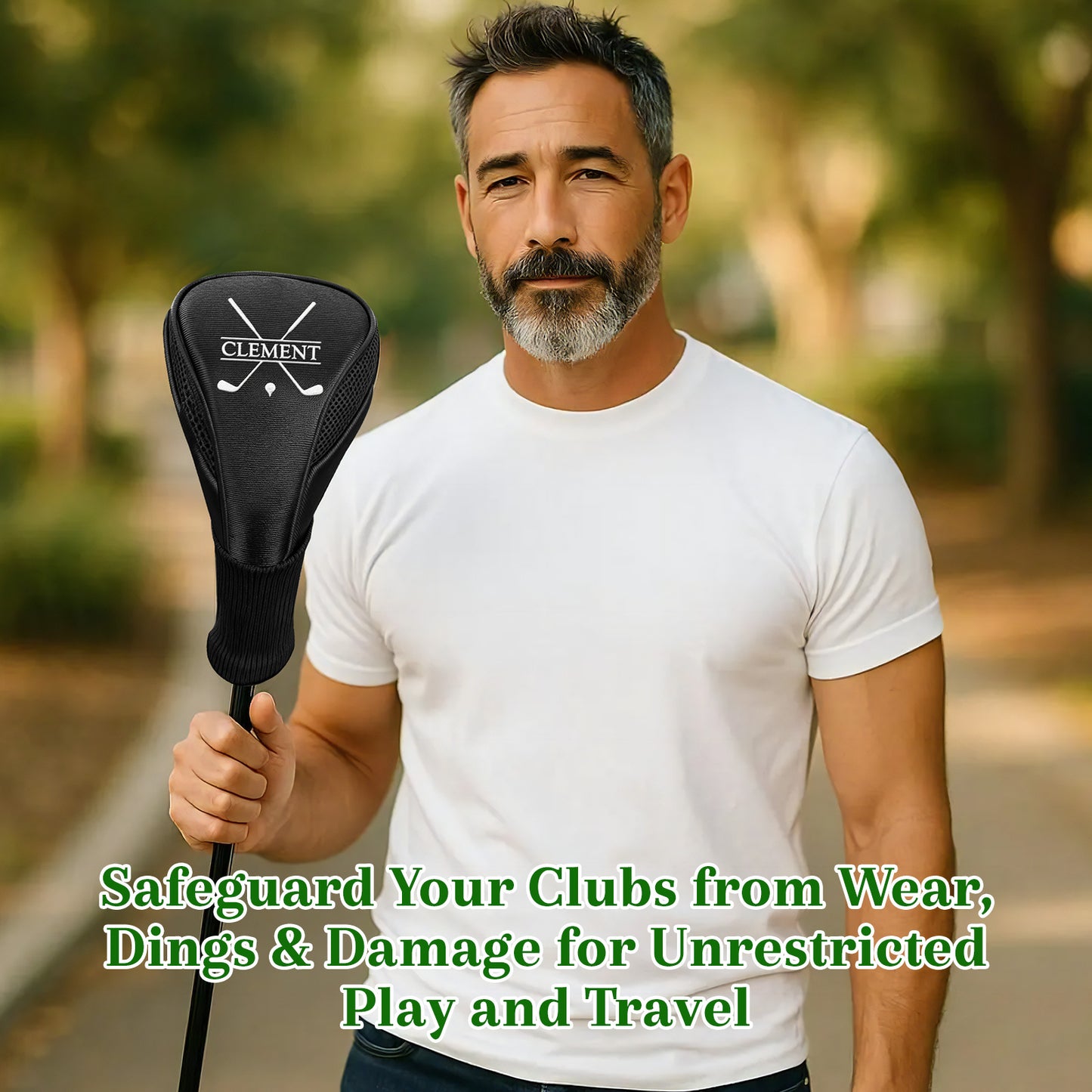 Personalized Golf Club Cover Custom Name or Logo Head Cover Driver Men's Golf Accessories Gifts for Golf Lovers Golfers Dad Husband Father's Day Birthday Wedding Xmas Gifts-XMJ