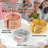 Anillo con nombre personalizado para mujer Anillos apilables con 2-7 nombres grabados