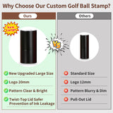 Sello Personalizado Grande para Pelotas de Golf – Logo de 20 mm con Estuche Metálico Nombre o Logo Personalizado Marcado Reutilizable de Pelotas de Golf Accesorios de Golf para Hombre Regalos para Amantes del Golf Golfistas Papá Esposo