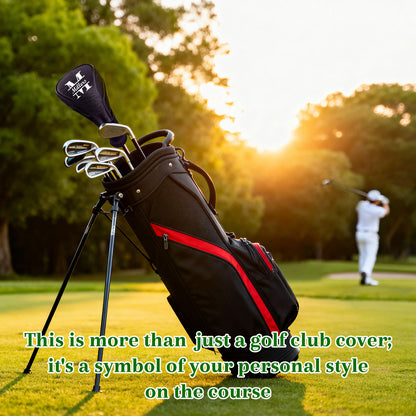 Personalized Golf Club Cover Custom Name or Logo Head Cover Driver Men's Golf Accessories Gifts for Golf Lovers Golfers Dad Husband Father's Day Birthday Wedding Xmas Gifts-XMJ