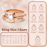Anillo con nombre personalizado para mujer Anillos apilables con 2-7 nombres grabados