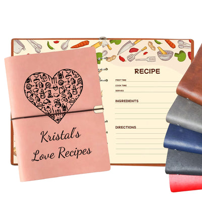 Libro de Recetas de Cuero Personalizado