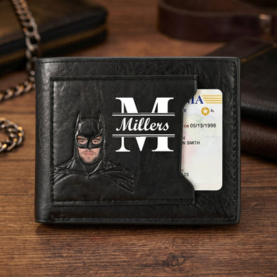 Billetera personalizada con nombre, modelo Bat ID