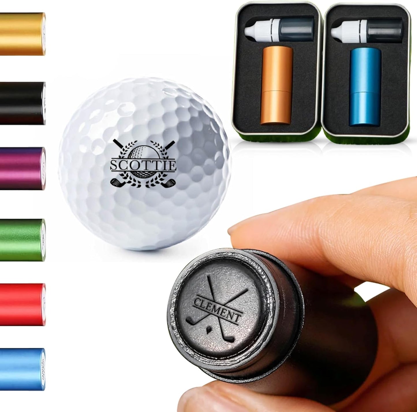 Make It Your Hole in One - Monogrammed Initial Name - Personalized Golf Ball Stamp