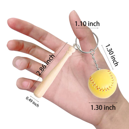 Personalized Mini Baseball Keychain