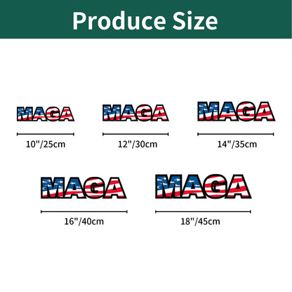 MAGA Design, Trump Signs for Yard, Metal Sign with USA Flag and Stars