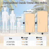 Personalized Beach Towels with Name and Birth Flower Cartoon Women Oversized Beach Towel Travel Beach Towel for Women for Swimming Pool Camping Beach Gifts for Sisters Friends Besties Adult Gift