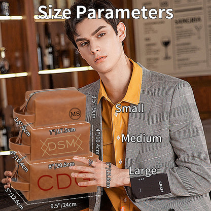 Personalized UV Printed Toiletry Bag Customizable PU Leather Bag Dopp Kit Waterproof Wash Bag Suitable