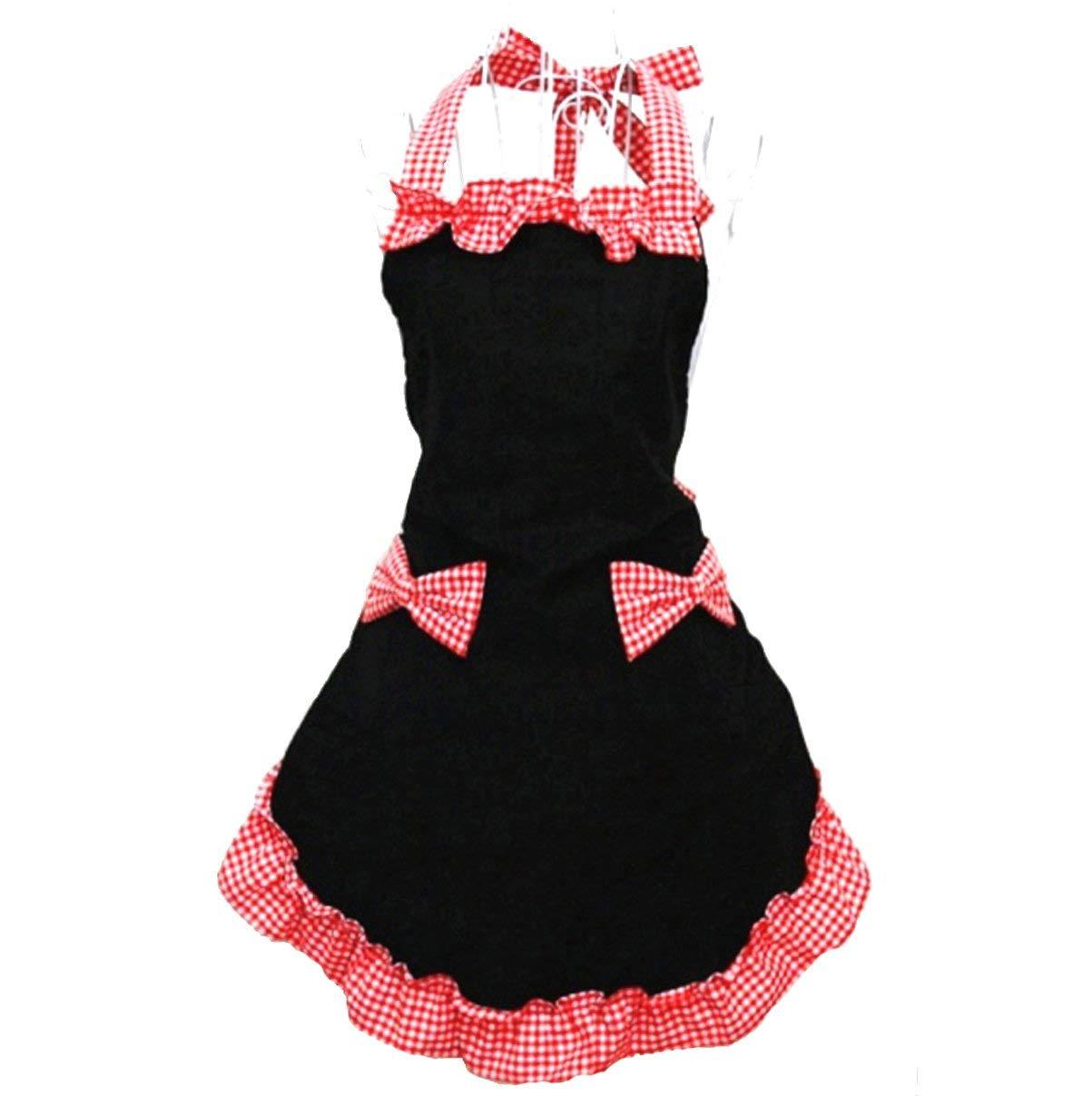 Personalized Name Embroidered Women's Apron | Customized Retro Cute Apron