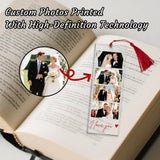 Marcapáginas personalizado con foto y texto, marcapáginas acrílico con foto personalizada y borla, para leer, regalo para mujeres, hombres, lectores, niños, amantes de los libros, profesores, compañeros de clase, Navidad, Día del Padre