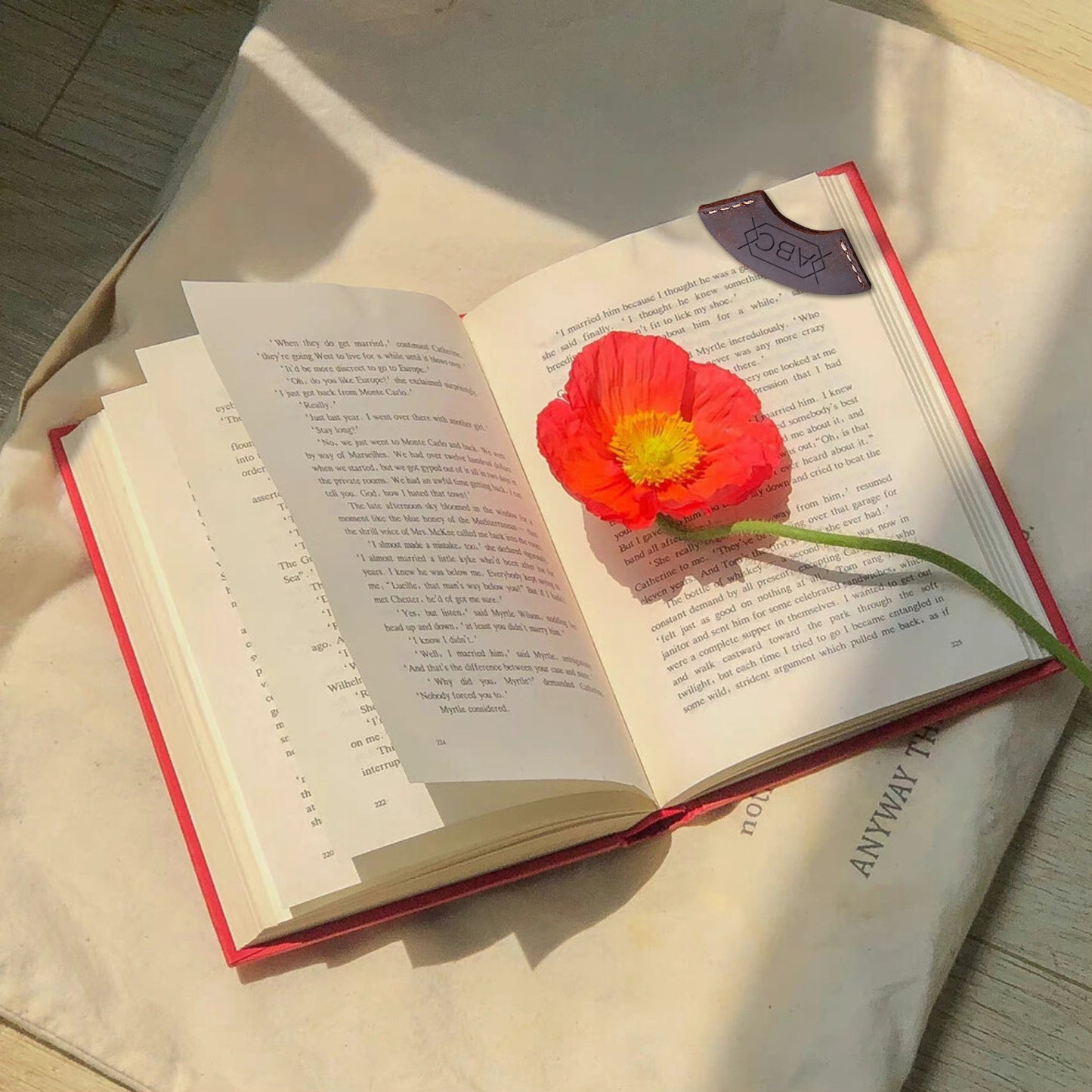 Personalized Leather Corner Bookmark, Customized Page Corner Bookmarks