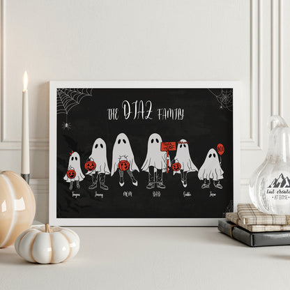 Personalized Halloween Sign, Custom Halloween Family Sign