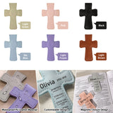 Marcapáginas magnéticos cristianos personalizados, marcapáginas de piel sintética con nombre y versículos bíblicos, marcapáginas con cruz católica, regalos religiosos para mujeres, estudiantes, profesores, padres y amantes de los libros
