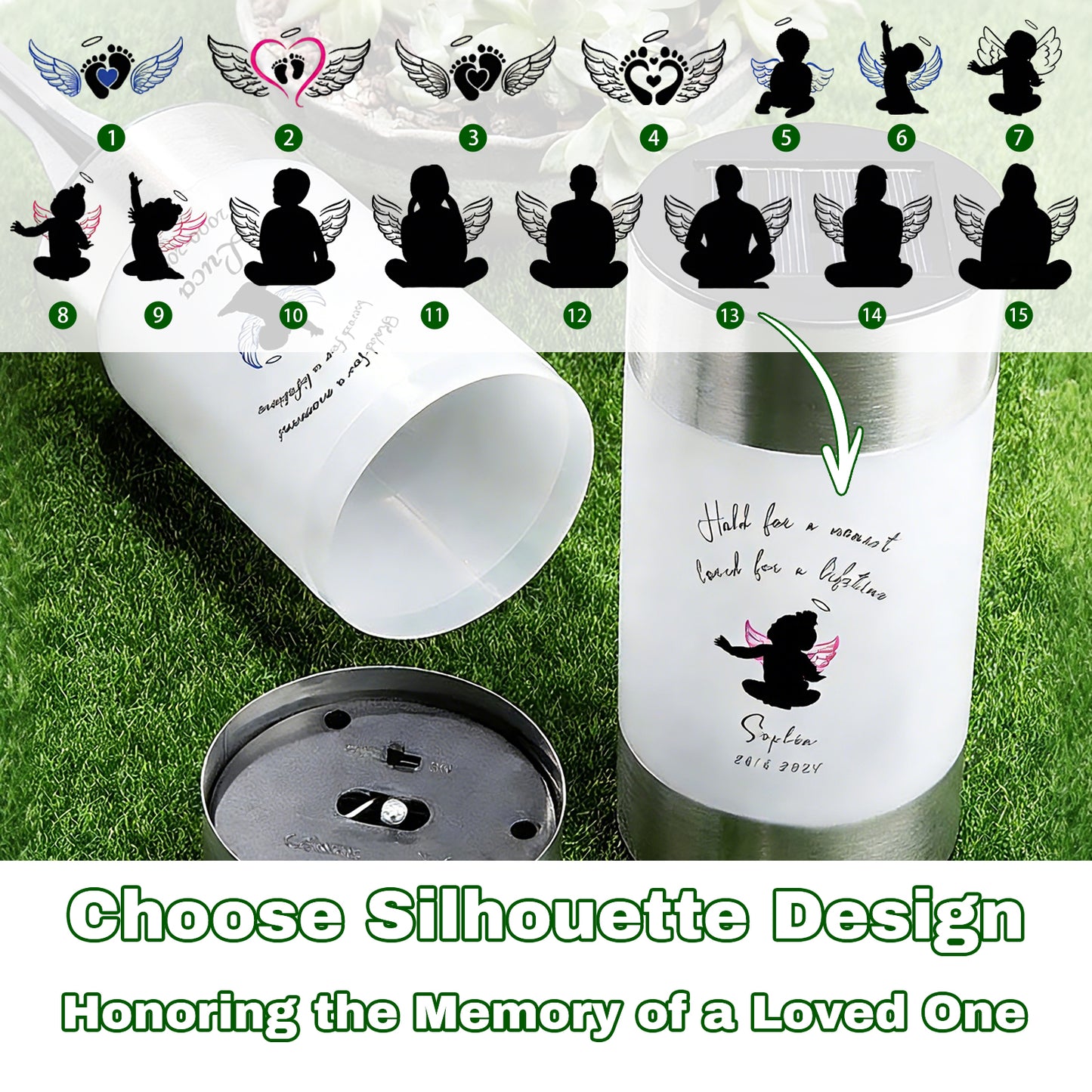 Personalized Solar Lights for Cemetery