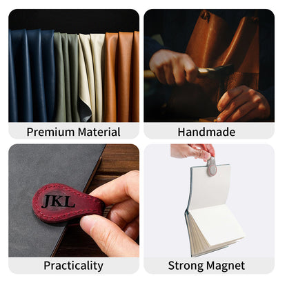 Personalized PU Leather Magnetic Bookmark