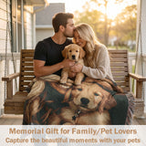 Manta personalizada con texto de imagen, manta personalizada para mamá, papá, pareja, novia, novio, marido y mujer, decoración del hogar, tapiz tejido, manta conmemorativa para mascotas, regalo para aniversario de boda-xmj