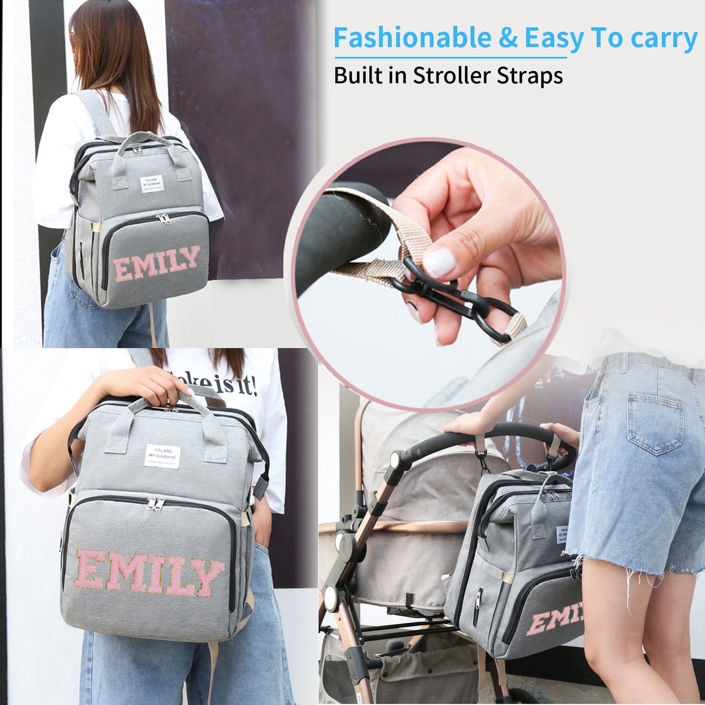 Personalized Diaper Bag Backpack