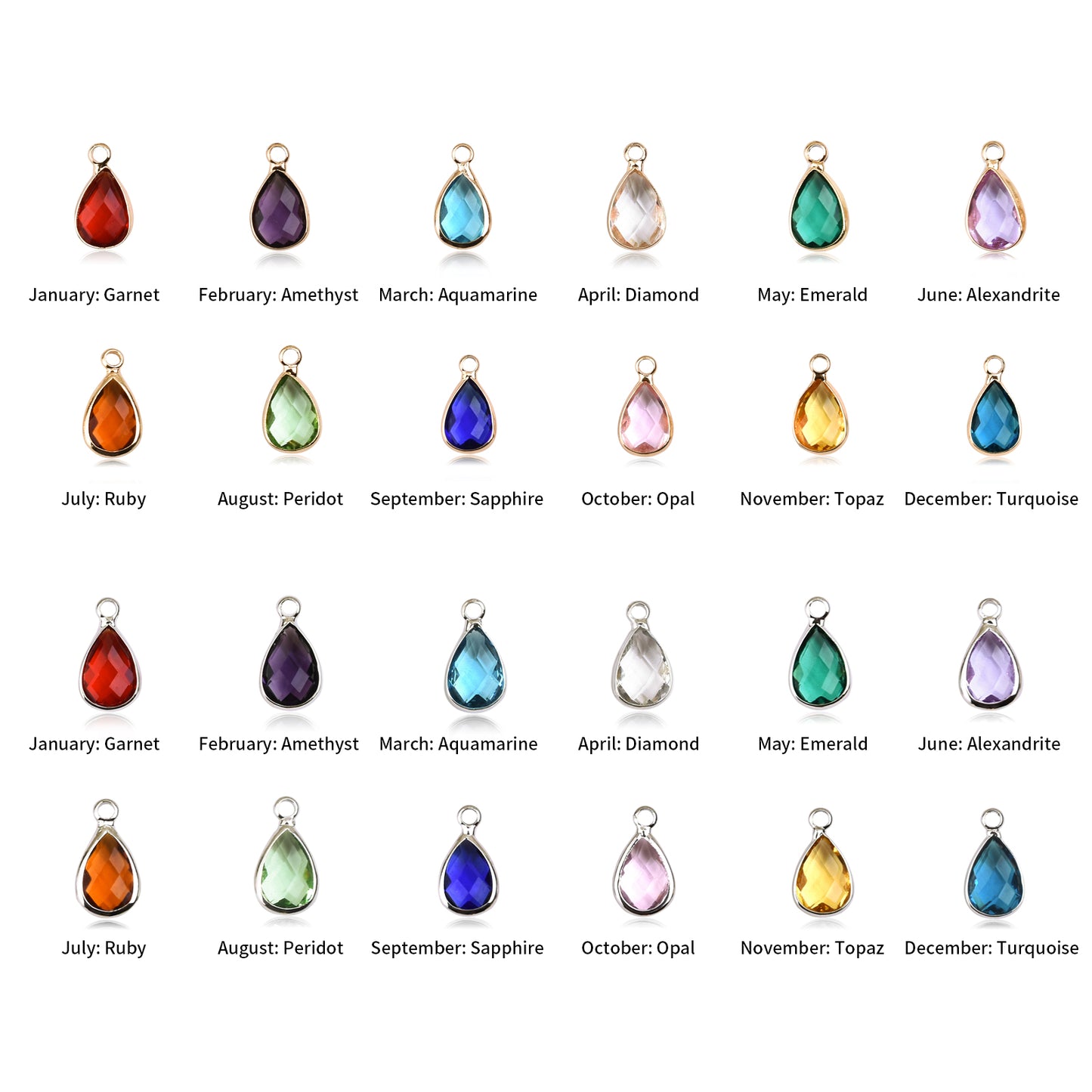 Personalized Birthstone Name Necklace, Custom Name Necklace, Initial Necklaces for Women