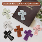 Marcapáginas magnéticos cristianos personalizados, marcapáginas de piel sintética con nombre y versículos bíblicos, marcapáginas con cruz católica, regalos religiosos para mujeres, estudiantes, profesores, padres y amantes de los libros
